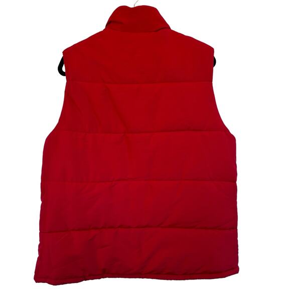 Mens Utility Quilted Vest Large Red Outdoor Workwear Layering Warm Functional - Picture 2 of 12